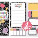 Folded BEAWART sticky notes set with "Teaching is a Work of Heart" quote, open to show various note designs.