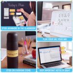 Folded BEAWART sticky notes set with "Teaching is a Work of Heart" quote, open to show various note designs.