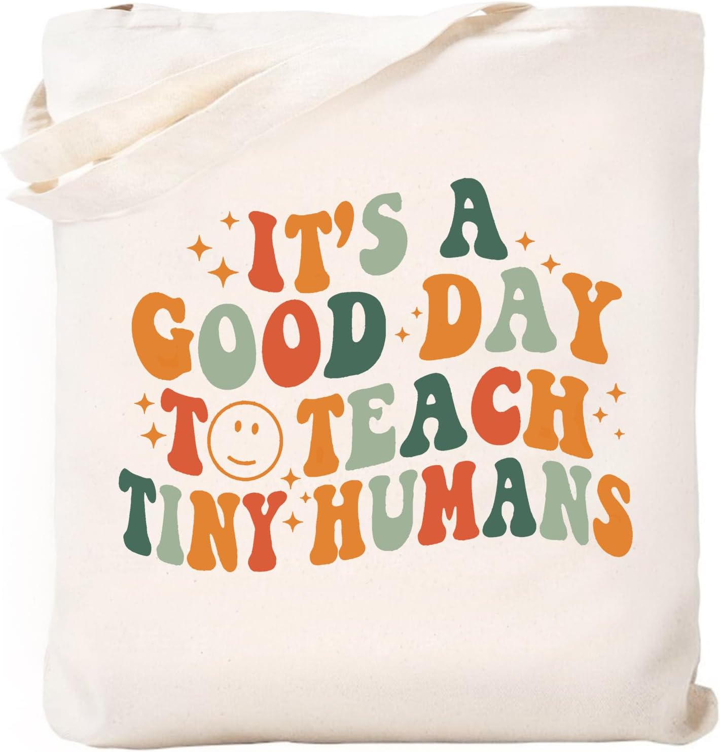 Kimoli Teacher Appreciation Canvas Tote Bag with a design suitable for educators, shown in a natural setting.