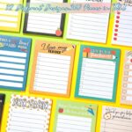 A set of 12 colorful Pajean teacher notepads with various appreciation-themed designs, each 3x4 inches and lined.