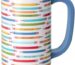 Swig Life 30oz Insulated Mega Mug in "Teacher Life" pattern with handle and straw, against a plain background.