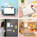 Close-up of a TecquorA Teacher Sticky Notes set with various pads featuring school and teacher themed designs.