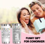 YXOTJHS Chaos Coordinator 20 oz stainless steel tumbler with lid, ideal for hot or cold beverages.