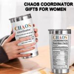 YXOTJHS Chaos Coordinator 20 oz stainless steel tumbler with lid, ideal for hot or cold beverages.